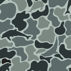 vector fish pattern, vector sea camo, ocean camouflage pattern © Md. Dalim