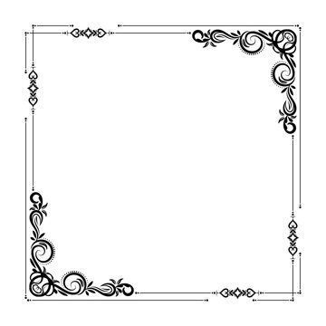 Ethnic floral frame design decorative background