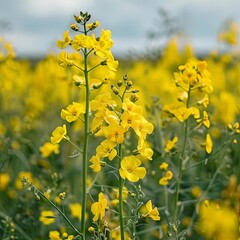 Obraz premium mustard flower with seeds