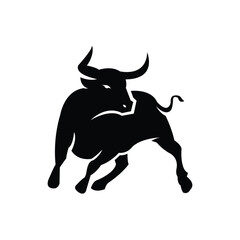 Bull logo icon vector