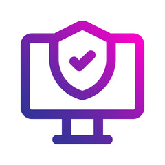 cyber security gradient icon