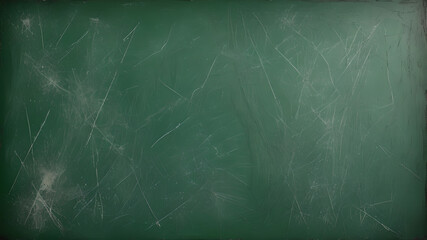 Old green chalkboard texture background, closeup of green grunge textured background with scratches and scuffs - obrazy, fototapety, plakaty