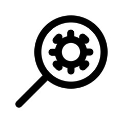 Obraz premium virus search line icon