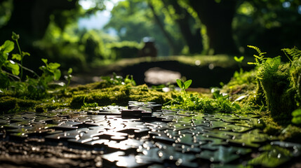 Close-Up of Puzzle Pieces Ready to Be Assembled