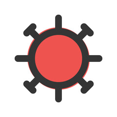 Fototapeta premium virus line color icon