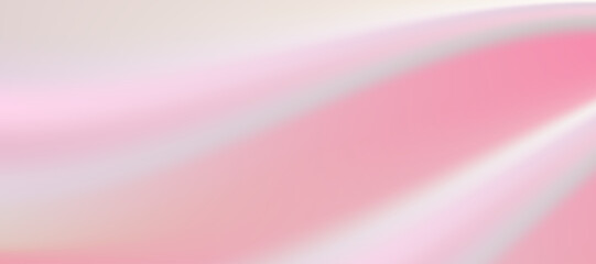 Soft and Tender Pink draping colors. Pink abstract background. Monochromatic Pink draped swirls. Blurry Pink gradient backdrop. Waves of soft pink. Vector Illustration. 