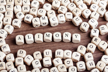 Alimony, letter dices word