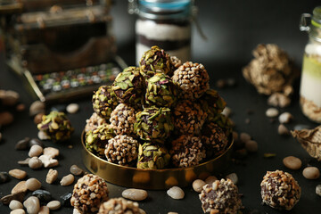 Assorted Nuts in a Bowl on a Table