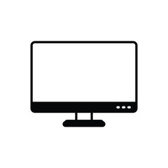 Black solid Monitor Screen Call vector icon