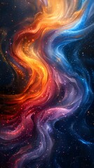 Bright gradient background with colorful grains. It represents a mix of energy, movement, fun and liveliness with the grain of old computer graphics or noisy TV. It has a retro or futuristic feel.
