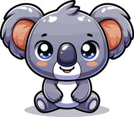 Vector illustration of a cute cartoon koala © Wirestock