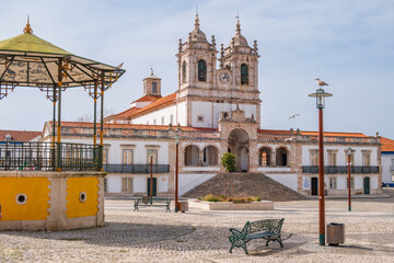 Sanctuary of Our Lady of Nazaré city in Portugal.