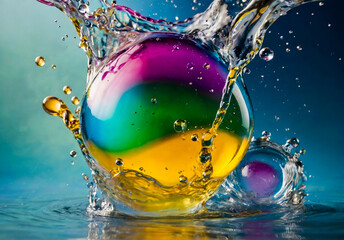 burbujas de agua - obrazy, fototapety, plakaty