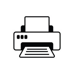 Black solid Printer Call vector icon