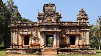 Obraz premium The temple of the Hindu God, Narasimha in Melkote, South India