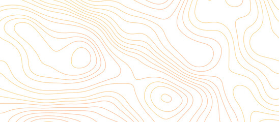Topographic map background geographic line map pattern .panorama view orange color wave curve lines .geographic mountain relief abstract grid .the concept map of a conditional geography map . - obrazy, fototapety, plakaty