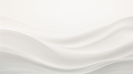 Abstract 3D wave shape on white background.