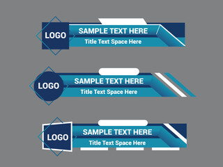 News Lower Thirds Banner for Video. Modern stylish lower third banner template design.