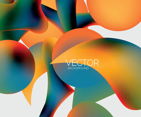 Vector abstract glowing shapes background