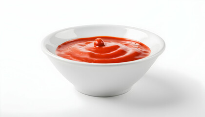 Bowl with Cocktail sauce isolated on white background