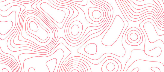 Topographic map background geographic line map pattern .panorama view red color wave curve lines .geographic mountain relief abstract grid .the concept map of a conditional geography map .