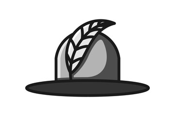 Feather and woman hat, Beauty Logo design inspiration Isolated On white Backgrounds