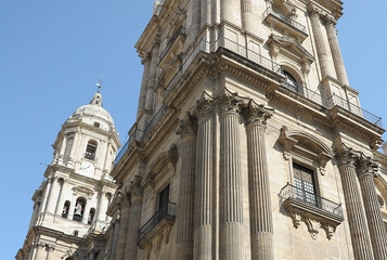Majestic Columns of Malaga Cathedral in Spain