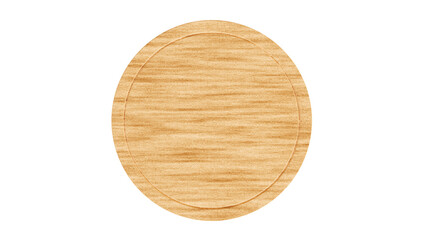 Round wooden board for cutting food isolated background. Wooden cutting kitchen board isolated. Wooden cutting or serving board isolated background.