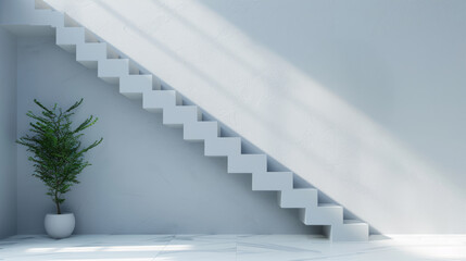 Obraz premium A staircase with a clock on each step ticking down to success