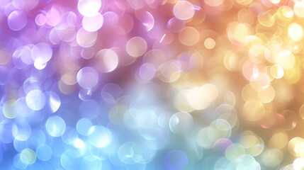 Fototapeta premium bokeh pastel rainbow background with sparkles and lights