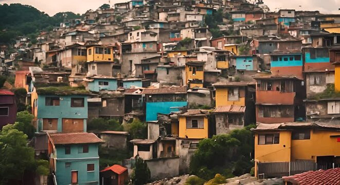 View of a favela.	
