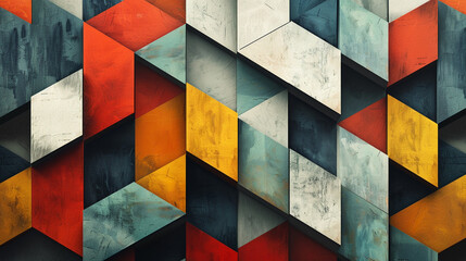 Abstract geometric shapes forming a pattern. - obrazy, fototapety, plakaty