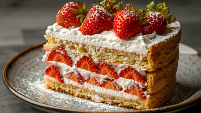 Strawberry Dream: Delightful Shortcake Slice