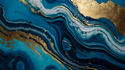 Beautiful Natural Luxury. Marbleized effect. Ancient oriental drawing technique. Style incorporates the swirls of marble or the ripples of agate for a luxe effect. Very beautiful painting. - obrazy, fototapety, plakaty