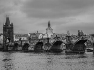 Prague Charles bridge, Czech Republic..