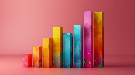 Vibrant Sales: Colorful Bar Graph
