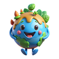 Spreading joy on Earth Day with this adorable cartoon Earth character