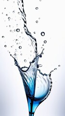 splash of water isolate on a light background