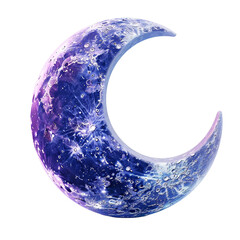 blue moon  - vector cartoon illustration isolated on white background 3d render Generative AI 