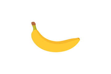 Banana vector illustration isolated on white background. Banana icon in flat style.