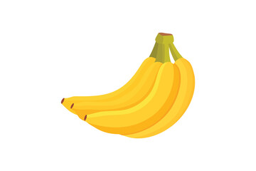 Banana icon in flat style. bunch of bananas isolated on white background
