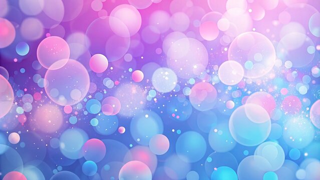 Abstract background with colorful bubbles. Pink, blue and purple colors.