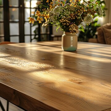 close up top of the table, bright environment without srong shadow on the table