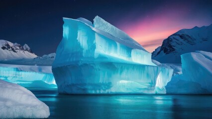 iceberg in polar regions - obrazy, fototapety, plakaty