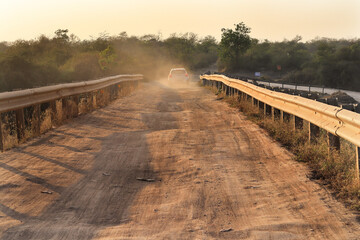 Dirt road Safari and travel to gir forest - extreme adventures or science expedition in a forest....