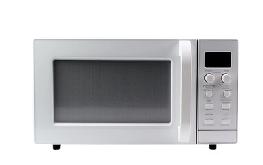 Stainless Steel Microwave Isolated on Transparent Background
