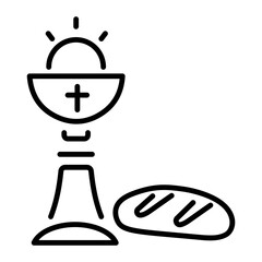 Premium outline icon of communion 