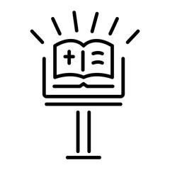 Grab this linear icon of holy book 