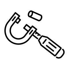 Grab this outline icon of screw gauge 
