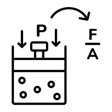 Download linear icon depicting fluid pressure 